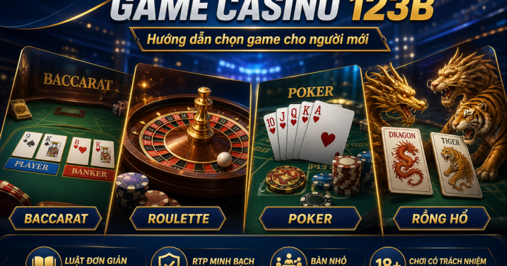Hướng dẫn chọn game Casino 123B cho người mới